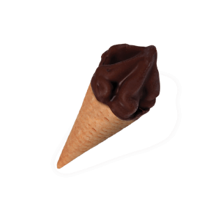 Dark chocolate mini cone